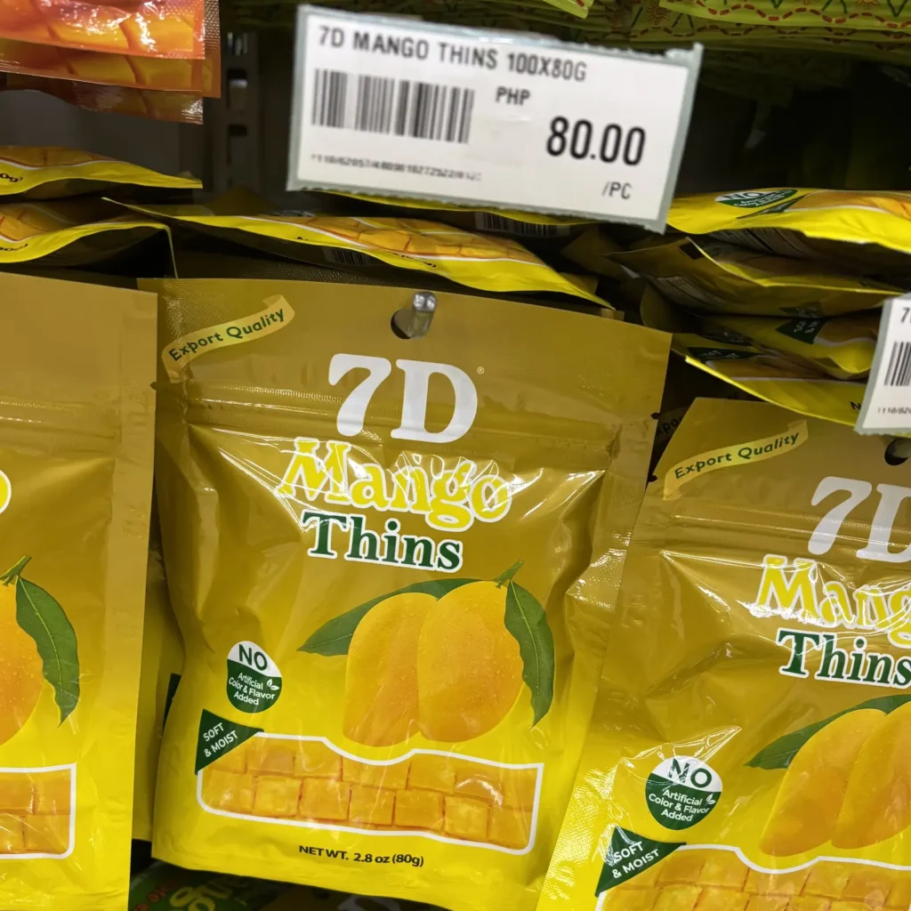 スーパーで売ってる7D Mango Things (薄切りのドライマンゴー) 80G