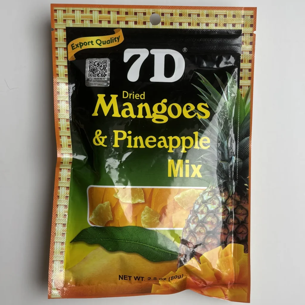 7D Mangoのドライマンゴーとドライパイナップルのミックス